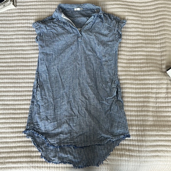 Boutique Short Sleeve Linen Dress sz M - Picture 1 of 2